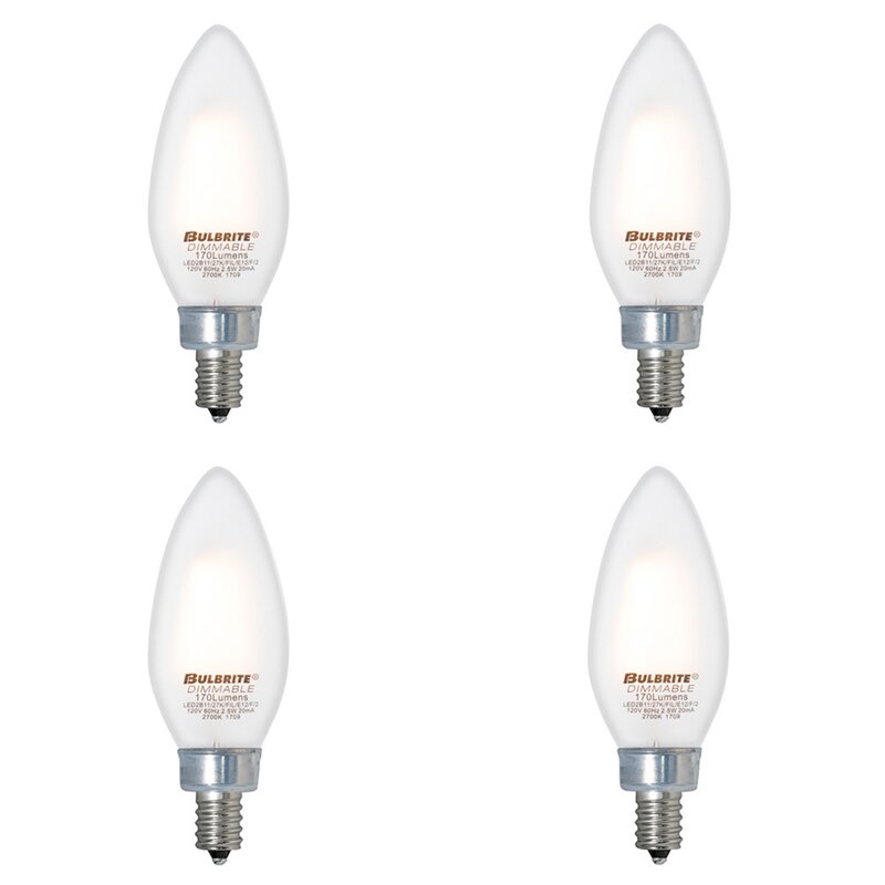 Bulbrite Industries 40 Watt Equivalent B11 LED Dimmable Light Bulb